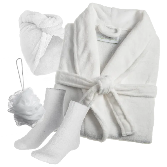 Serenity 4-Piece Spa Robe Gift Set