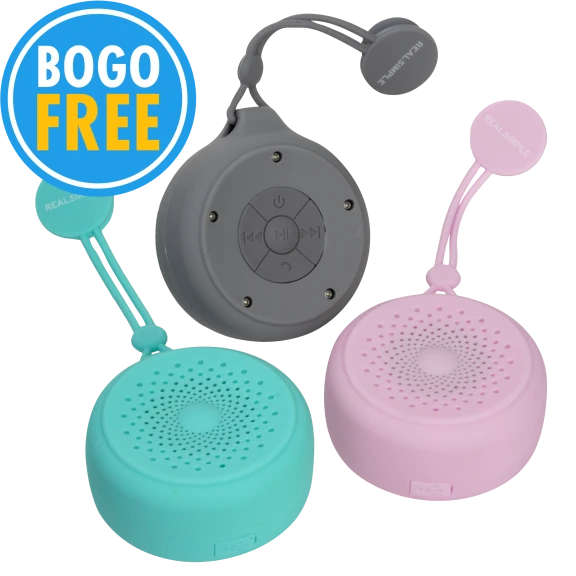 Real Simple IPX4 Splash Proof Bluetooth Shower Speaker