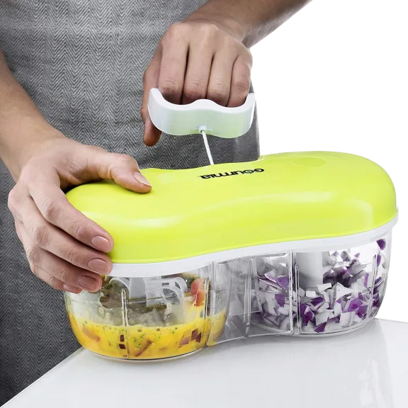 Gourmia 6-Cup Twin Double Sided Vegetable Chopper & Blender