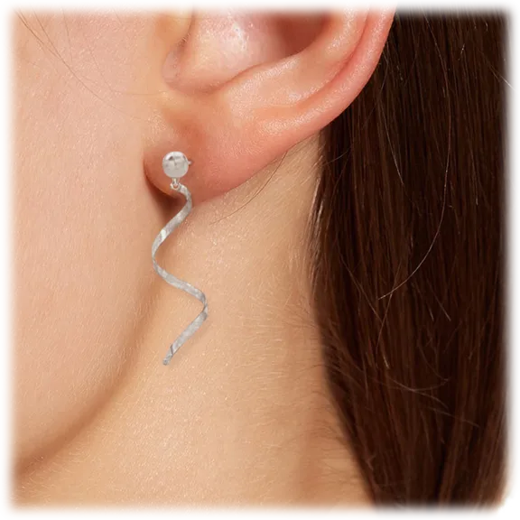 Savvy Cie Curly Drop Earrings in 14K Gold or Sterling Silver