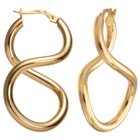 Romanza d'Italia 18Kt Plated Hoop Earrings