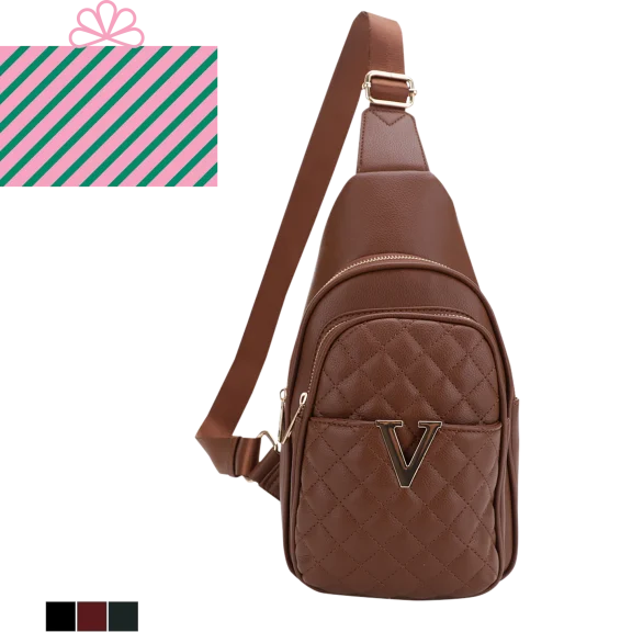 Malibu Skye Mona Quilted Sling with V Hardware