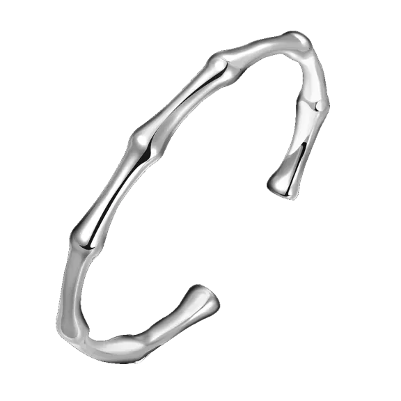 Hollywood Sensation Sterling Silver Plated Bamboo Bracelet