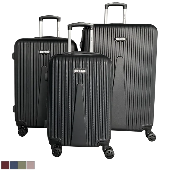 IZOD Janisa 3-Piece Expandable ABS Luggage Set