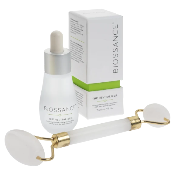 Biossance "The Revitalizer" Serum & Facial Roller Set