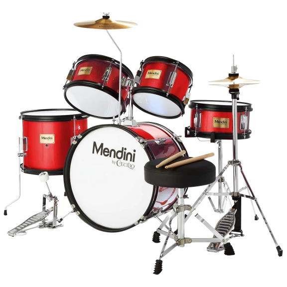 Mendini by Cecilio 5-Piece Junior Drums and Percussion Set