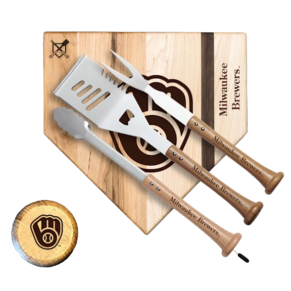 The Bat-Handled Grilling Set with Cutting Board