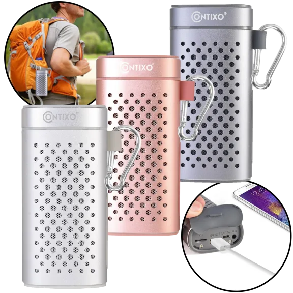 Contixo Bluetooth Wireless Speaker with Built-In 6000mAh Power Bank