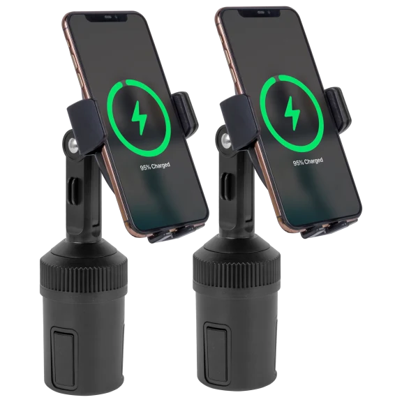 2-Pack: Onn Cup Holder Phone Mount with 10W Wireless Charging