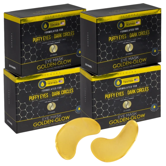 80-Pack: Dermora Golden Glow Under Eye Patches