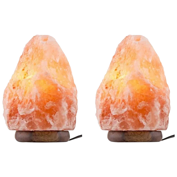2-Pack: Hakol Natural Himalayan Pink Salt Lamps
