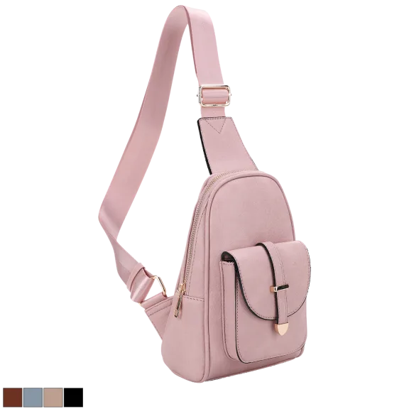 Malibu Skye Daphne Sling with Front Pocket and Webbing Strap