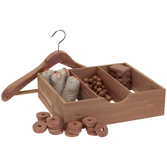 Cedar Fresh Cedar Box with Hangers, Blocks, Rings, and Sachets