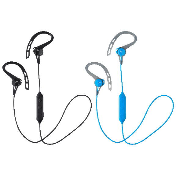 2-Pack: JVC Sweat Resistant Wireless Sport-Clip Headphones