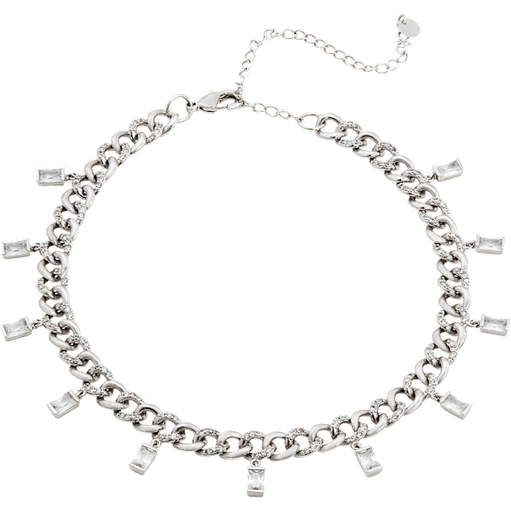 Savvy Cie Curb Chain Fringe Necklace or Bracelet