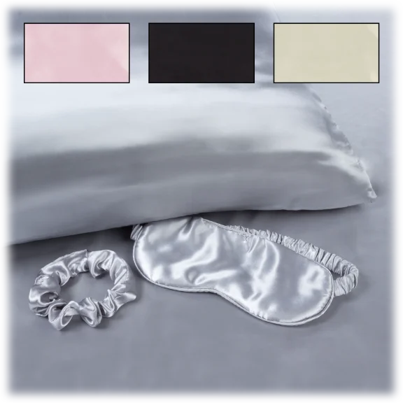 Revive 3-Piece Satin Sleep Set (Pillowcase, Eye Mask, Scrunchie)