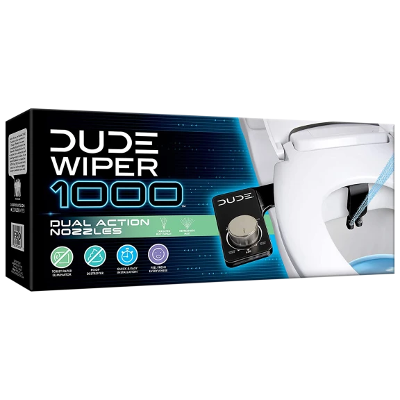 DUDE Self-Cleaning Dual-Nozzle Bidet Attachment
