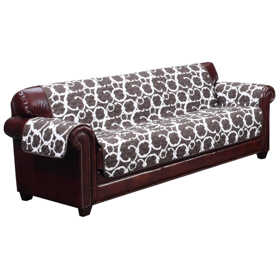Duck River Rhys Reversible Water Resistant Microfiber Sofa Cover in Chocolate