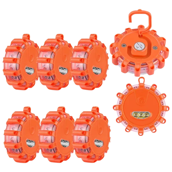 6-Pack: Hakol LED Road Flare Emergency Light Kit