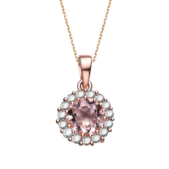 Megan Walford Starburst Morganite Pendant Necklace
