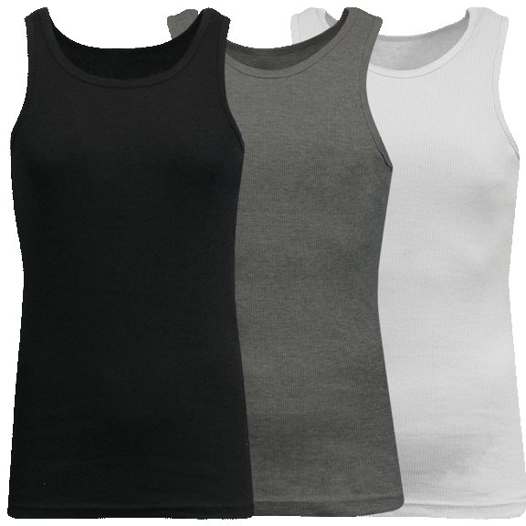 3-Pack: Men's Heavyweight Ribbed Tank Tops