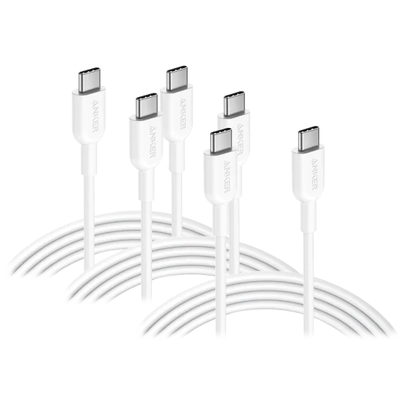 3-Pack: Anker Powerline II 6 FT USB-C to USB-C Cable