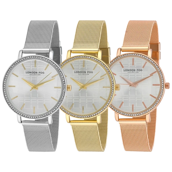 London Fog Women's Buckingham Mesh Strap Watch