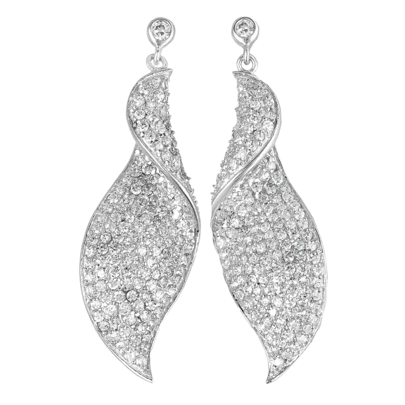 Megan Walford Lab Created Diamond Swirl Earrings