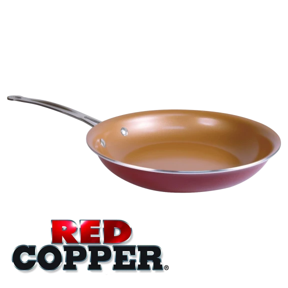 2-Pack Red Copper 10" Deluxe Non-Stick Deluxe Pans