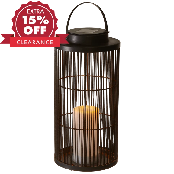 Sterno Home 15" Solar Basket Lantern
