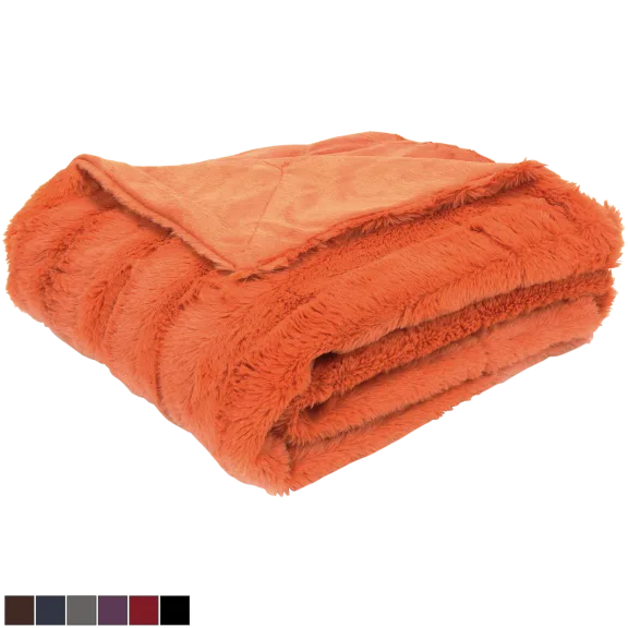 Cheer Collection Faux Fur 86" x 86" Oversized Throw Blanket