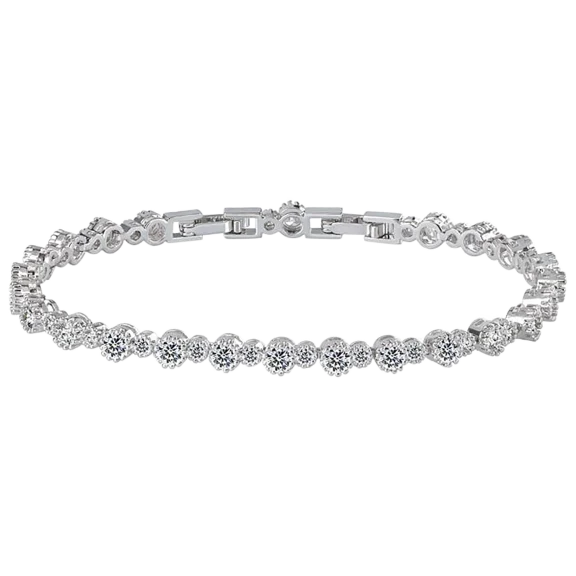 Hollywood Sensation Round Cut CZ Tennis Bracelet
