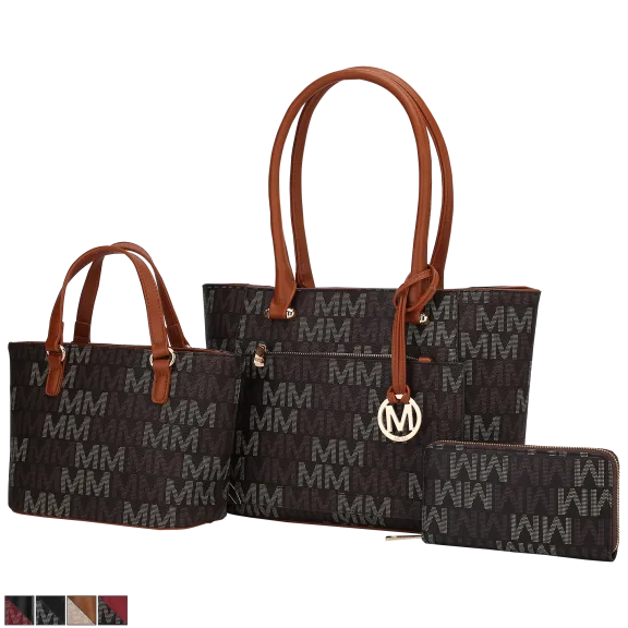 MKF Collection Lady II M Signature Tote & Wallet Set by Mia K