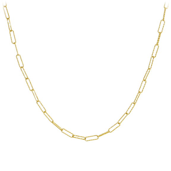 Savvy Cie Italian 18K Diamond Cut Link Chain