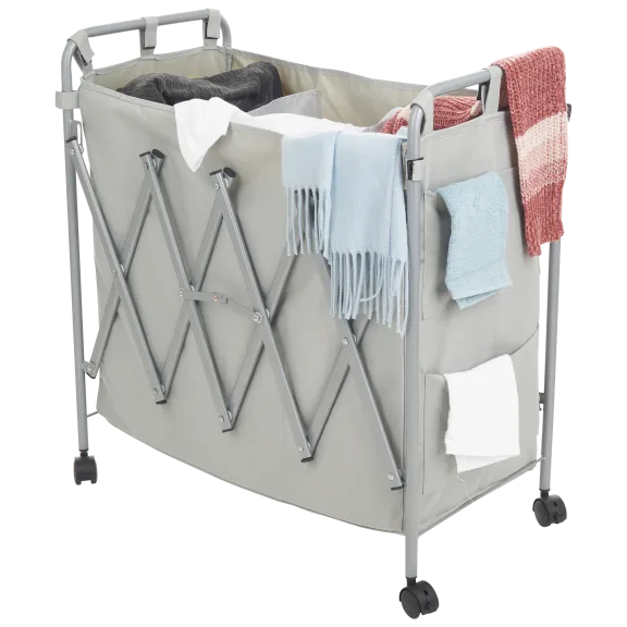 Vanderbilt 3-Section Rolling Laundry Hamper