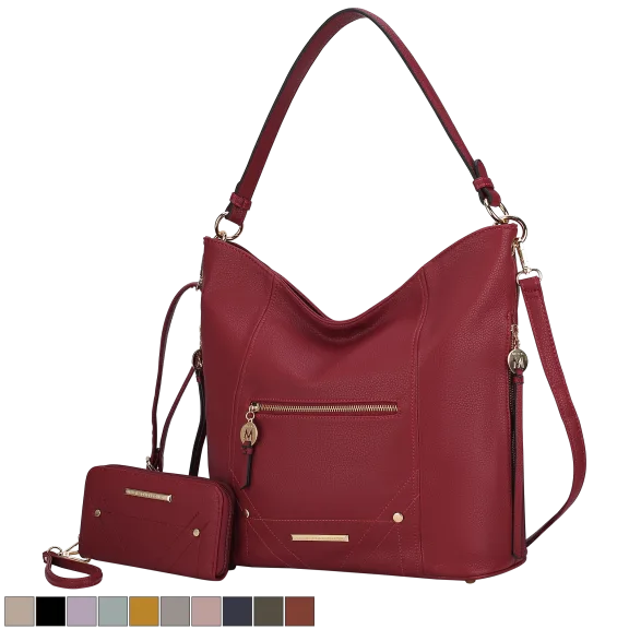 MKF Collection Jordina Shoulder Bag by with Matching Wallet