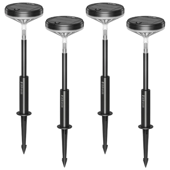 4-Pack: Litom Solar Pathway Lights