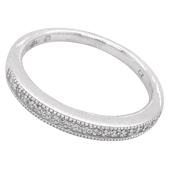 Edgewater Sterling Silver Swarovski Cubic Zirconia Anniversary Band