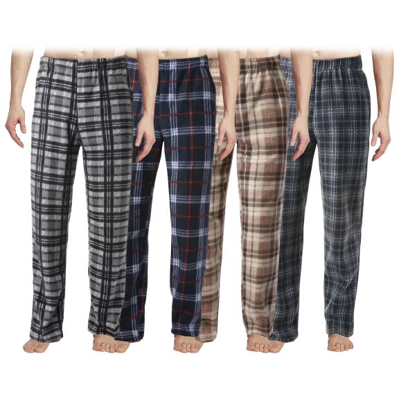 3-Pack: Nextex Men's Micro Fleece Assorted Pajama Pants