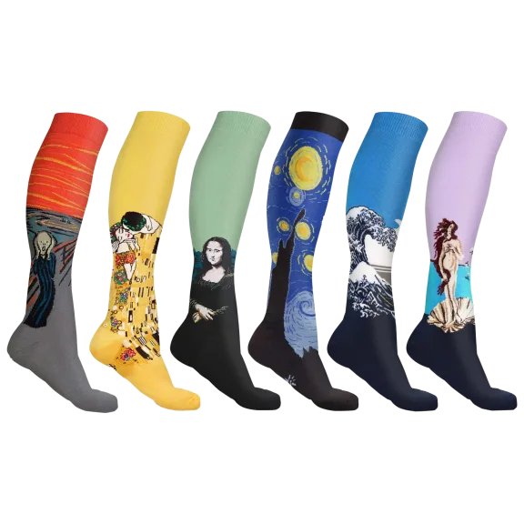 6-Pack: Ciana Famous Art Paintings Compression Socks