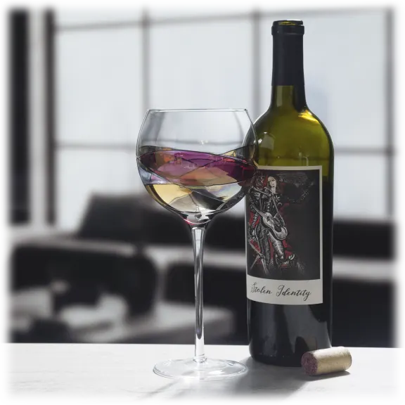 Antoni Barcelona Single Large Stem Wine Glass (Red Line)