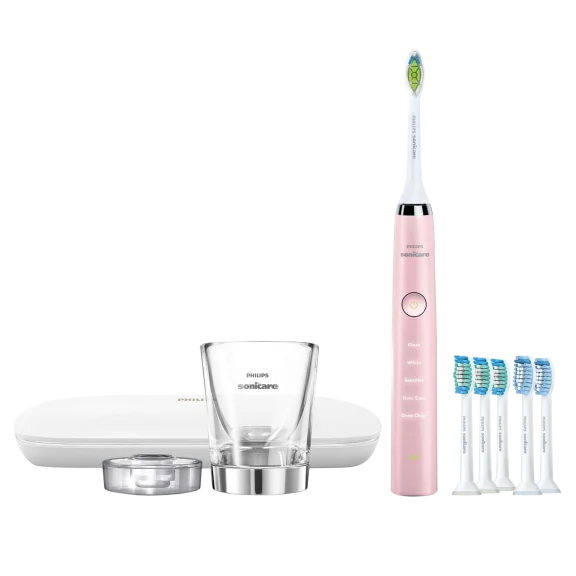 Philips Sonicare DiamondClean Electric Toothbrush w/ Travel Case & 6 Brush Heads