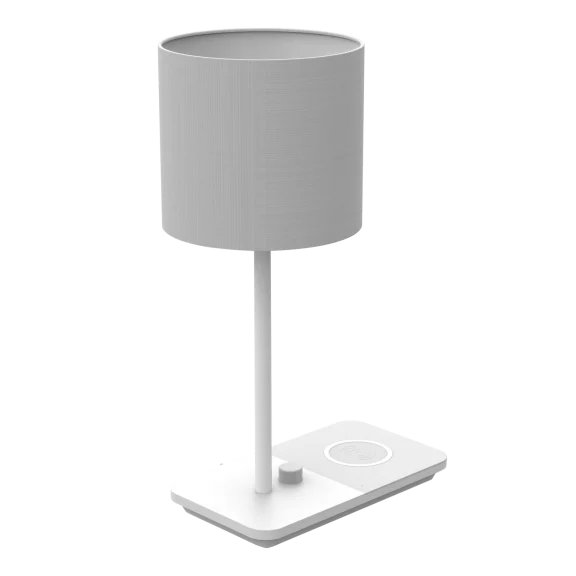 iHome Traditional Fabric Lamp with USB and Wireless Charging