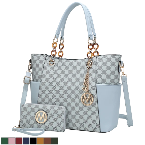 MKF Collection 2-Pieces Merlina Women Tote Handbag With Wallet by Mia K