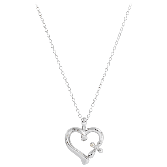 Savvy Cie Diamond Cross Heart Pendant