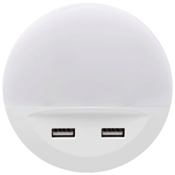 1 or 2-Pack: Ciana Led Night Light with Dual USB Outlets