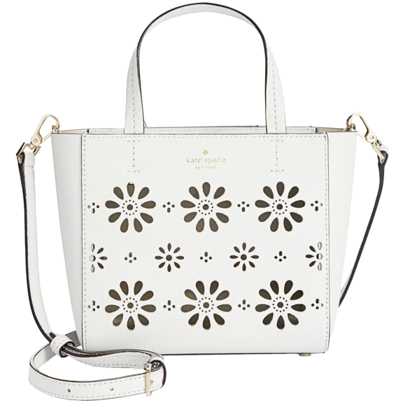 Kate Spade Faye Drive Small Hallie Small Tote in Bright White
