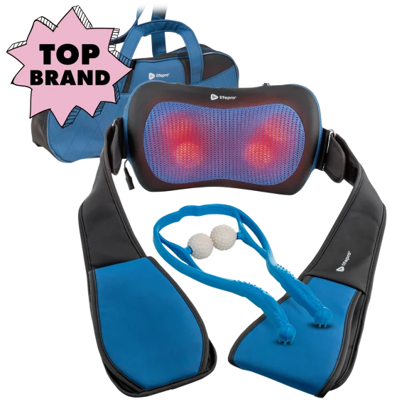 Lifepro Charm Shiatsu Neck, Back, & Foot Massager with Heat