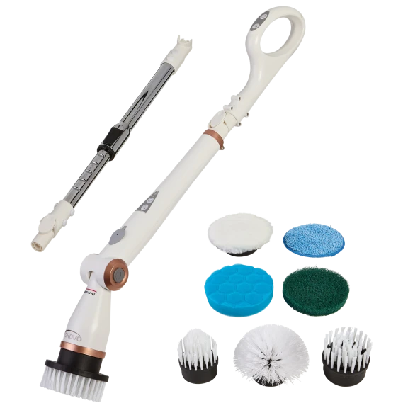 Okovo Cordless Electric Spin Scrubber with Soap Dispensing Head