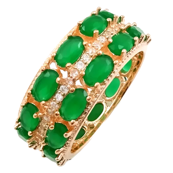 10K Emerald Eternity Band